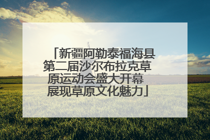 新疆阿勒泰福海县第二届沙尔布拉克草原运动会盛大开幕 展现草原文化魅力