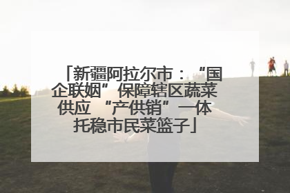 新疆阿拉尔市：“国企联姻”保障辖区蔬菜供应 “产供销”一体托稳市民菜篮子