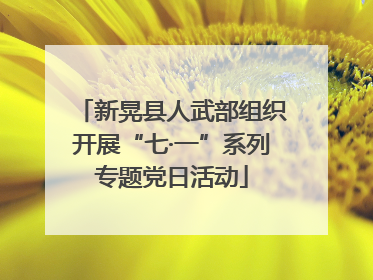 新晃县人武部组织开展“七·一”系列专题党日活动