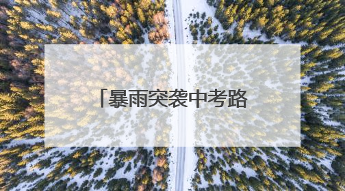 暴雨突袭中考路“警”色筑起“蓝色脊梁”护考3000余学子