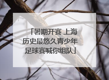 暑期开赛 上海历史最悠久青少年足球赛喊你组队