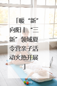 暖“新”向阳丨“三新”领域夏令营亲子活动火热开展