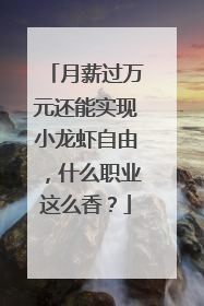 月薪过万元还能实现小龙虾自由，什么职业这么香？