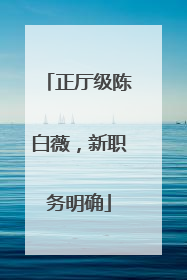 正厅级陈白薇，新职务明确