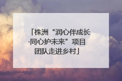 株洲“润心伴成长·同心护未来”项目团队走进乡村