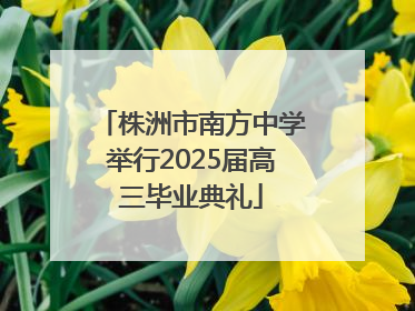 株洲市南方中学举行2025届高三毕业典礼