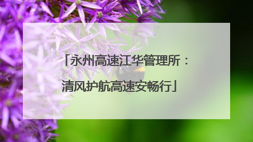 永州高速江华管理所：清风护航高速安畅行