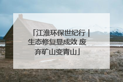 江淮环保世纪行｜生态修复显成效 废弃矿山变青山
