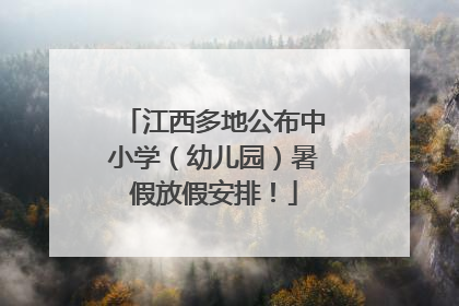 江西多地公布中小学（幼儿园）暑假放假安排！