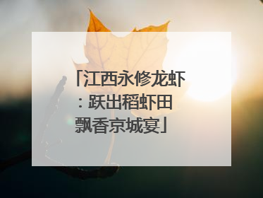 江西永修龙虾：跃出稻虾田 飘香京城宴