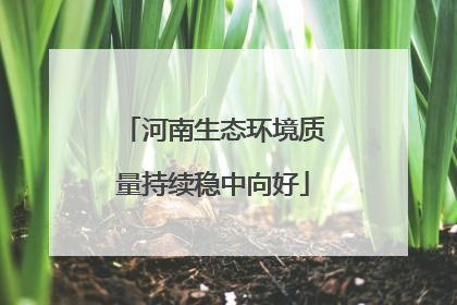 河南生态环境质量持续稳中向好