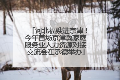 河北福嫂进京津！今年首场京津冀家庭服务业人力资源对接交流会在承德举办