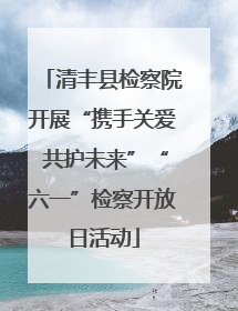 清丰县检察院开展“携手关爱 共护未来”“六一”检察开放日活动