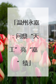 温州永嘉：问鼎“天工”亮“嘉”绩