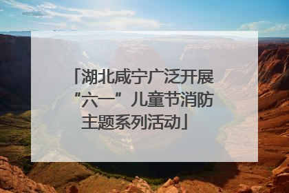 湖北咸宁广泛开展“六一”儿童节消防主题系列活动