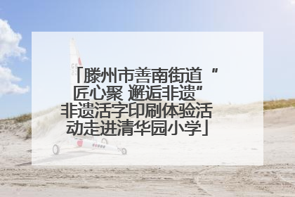 滕州市善南街道“匠心聚 邂逅非遗”非遗活字印刷体验活动走进清华园小学