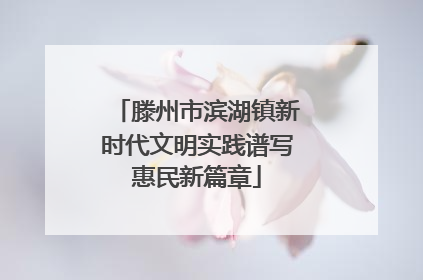 滕州市滨湖镇新时代文明实践谱写惠民新篇章