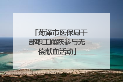 菏泽市医保局干部职工踊跃参与无偿献血活动