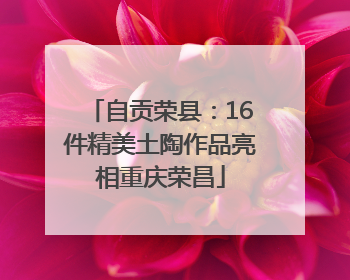 自贡荣县：16件精美土陶作品亮相重庆荣昌