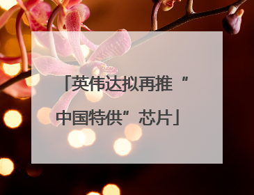 英伟达拟再推“中国特供”芯片