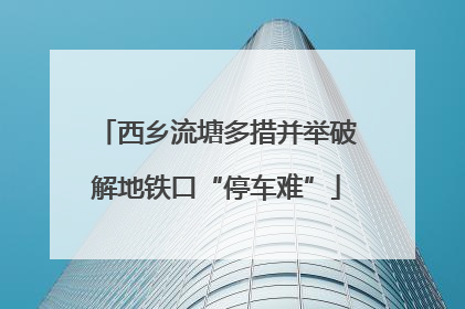西乡流塘多措并举破解地铁口“停车难”