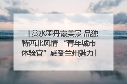 赏水墨丹霞美景 品独特西北风情 “青年城市体验官”感受兰州魅力