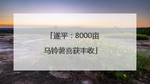 遂平：8000亩马铃薯喜获丰收