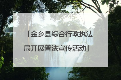 金乡县综合行政执法局开展普法宣传活动