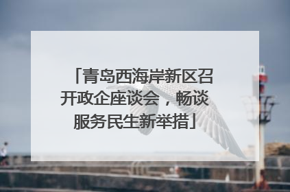 青岛西海岸新区召开政企座谈会，畅谈服务民生新举措