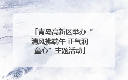 青岛高新区举办“清风拂端午 正气润童心”主题活动