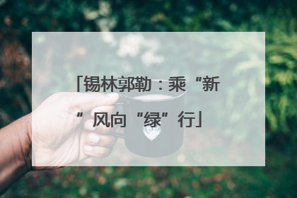 锡林郭勒：乘“新”风向“绿”行
