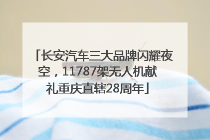 长安汽车三大品牌闪耀夜空，11787架无人机献礼重庆直辖28周年