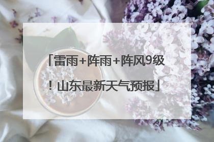 雷雨+阵雨+阵风9级！山东最新天气预报