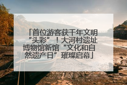 首位游客获千年文明“头彩”！大河村遗址博物馆新馆“文化和自然遗产日”璀璨启幕