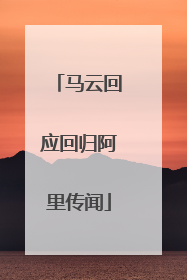马云回应回归阿里传闻