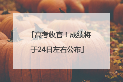 高考收官！成绩将于24日左右公布