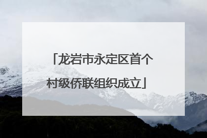 龙岩市永定区首个村级侨联组织成立