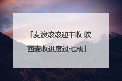 麦浪滚滚迎丰收 陕西麦收进度过七成