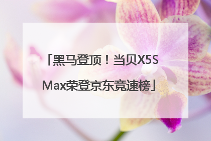 黑马登顶！当贝X5S Max荣登京东竞速榜