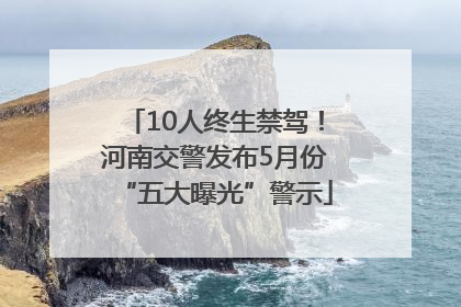 10人终生禁驾！河南交警发布5月份“五大曝光”警示