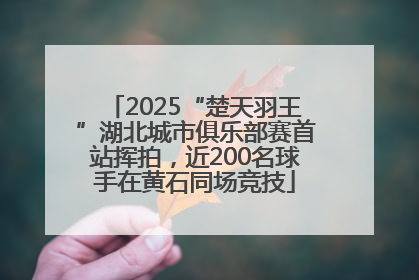 2025“楚天羽王”湖北城市俱乐部赛首站挥拍，近200名球手在黄石同场竞技