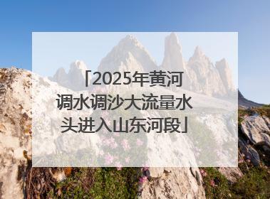 2025年黄河调水调沙大流量水头进入山东河段