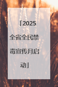 2025全省全民禁毒宣传月启动