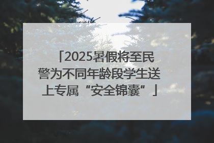 2025暑假将至民警为不同年龄段学生送上专属“安全锦囊”