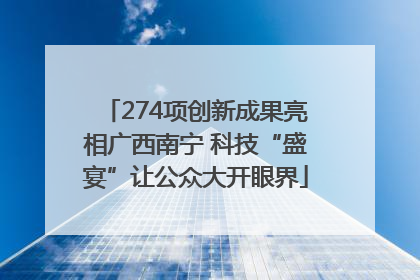 274项创新成果亮相广西南宁 科技“盛宴”让公众大开眼界