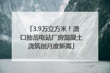 3.9万立方米！潘口抽蓄电站厂房混凝土浇筑创月度新高