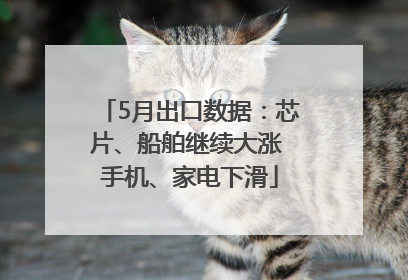 5月出口数据：芯片、船舶继续大涨 手机、家电下滑